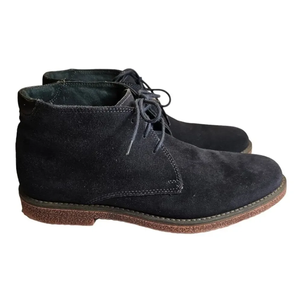 Alfani Blue Suede Lancer Leather Chukka Boots Men 9.5 M